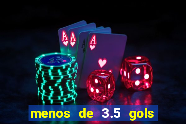 menos de 3.5 gols o que significa